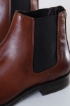 Jack & Jones Wargo Leather Chelsea Boots Cognac