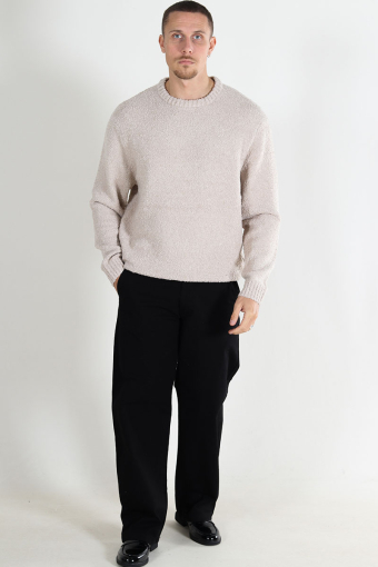 Rory Boucle Crew Knit Silver Lining