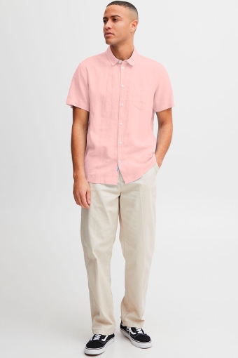 Allan SS Linen Shirt Powder Pink