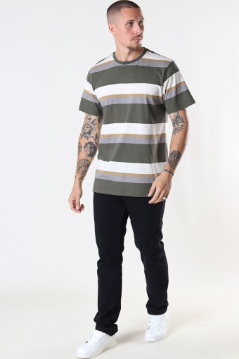 Bradley Cotton Tee Army Stripes