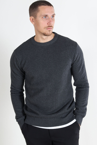 Carlo Cotton knit Charcoal Mix