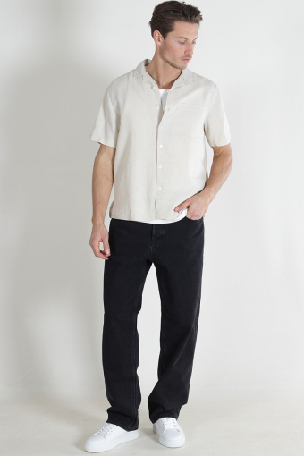 Allan Cuba Linen Shirt Oatmeal