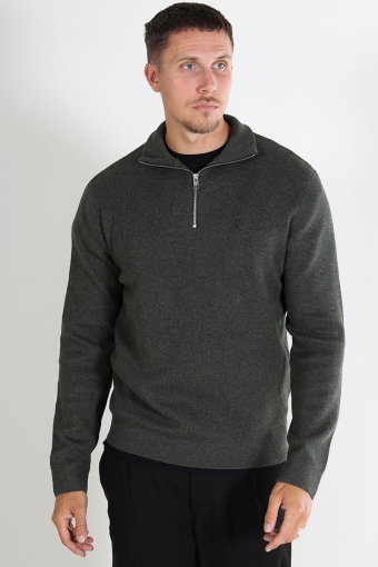 Milano Stitch Knit Half Zip Peat