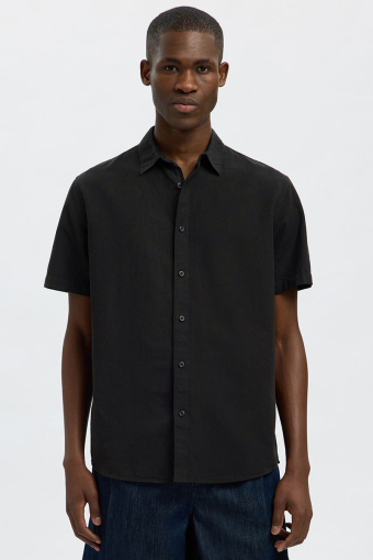 Regular Sun Linen Shirt SS Black