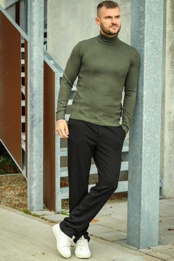 MALCOLM ROLL NECK KNIT Army