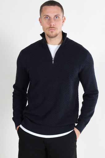 Mace Regular Half Zip Knit Navy Blazer