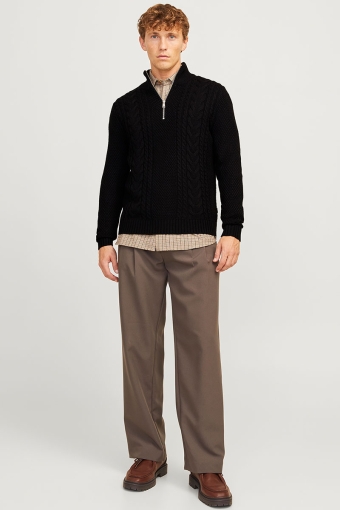 Craig Knit Half Zip Black