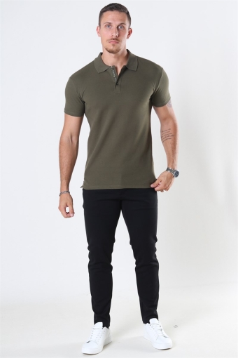 Muscle Fit Stretch Polo SS New Army