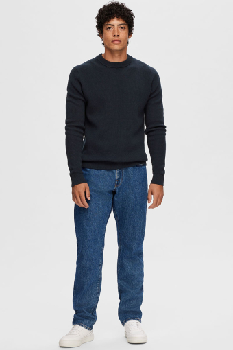 Dane LS Structure Knit Crew Neck Sky Captain