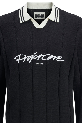 Winter Sport Knit Polo Black