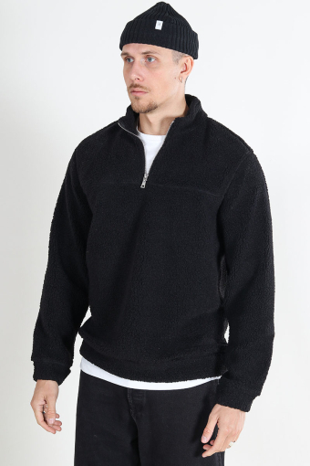 Remy Teddy Half Zip Black