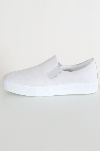 David Chunky Suede Slip On Sneaker White