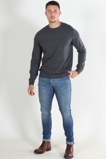 Carter Knit Crew Neck Dark Grey Melange