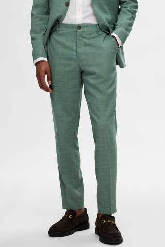 SLIM OASIS LINEN PANTS Light Green Melange