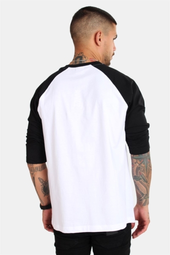 Raglan 3/4 sleeve   White/Black