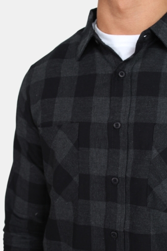 Checked Flanell Overhemd Black/Charcoal