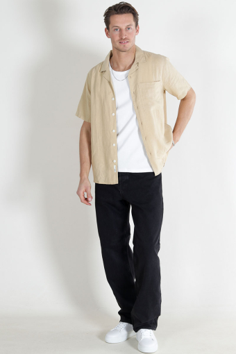 Allan Cuba Linen Shirt Curds & Whey