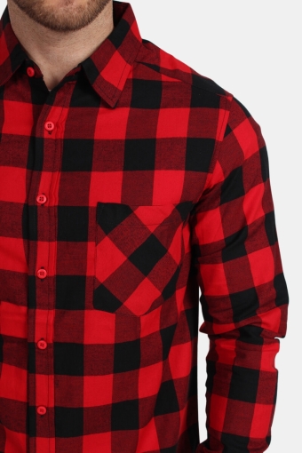 Checked Flanell Overhemd Red/Black