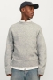 Jack & Jones Ollie Knit Crew Neck Light Grey Melange