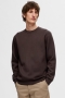 Selected Emanuel Soft Crew Neck Sweat Chocolate Torte