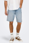 ONLY & SONS Edge Straight Fit Denim Shorts Light Blue Denim